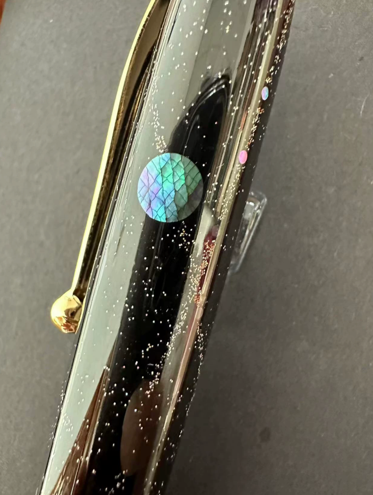 Pen shells only-Handmade Urushi Raden Fountain Pen Body - "Shooting Star" Premium Edition, Custom Shell Compatible with Pilot / Sailor