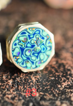 Advance-sale Rhinoceros Skin Lacquer Cufflinks | Multicolor Abstract Swirl Cloud Shape | Handcrafted Urushi Lacquerware Cufflinks