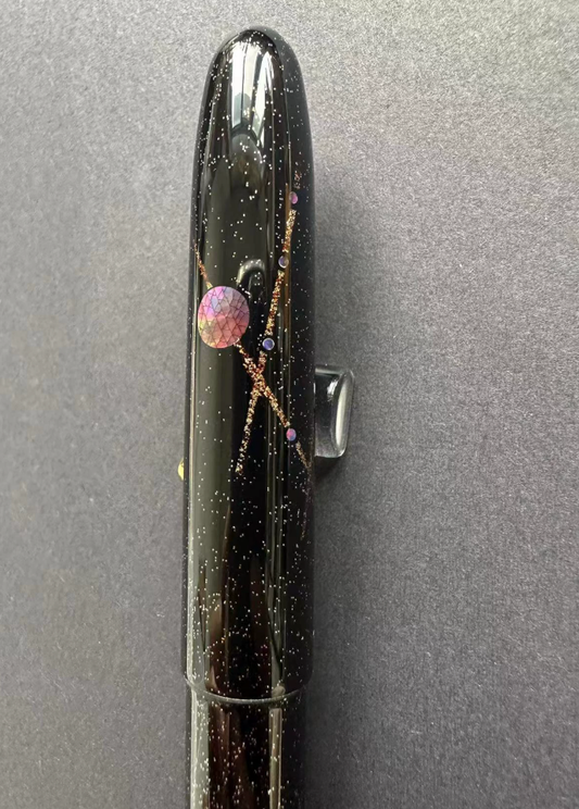 Pen shells only-Handmade Urushi Raden Fountain Pen Body - "Shooting Star" Premium Edition, Custom Shell Compatible with Pilot / Sailor