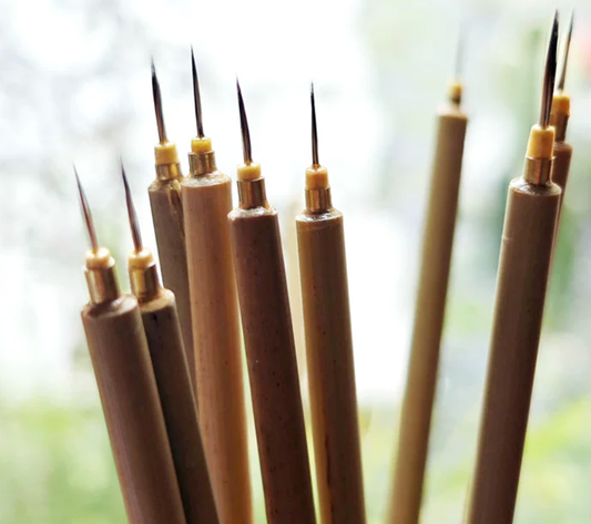 Ultra-Fine Liner Brush for Ceramic Painting, Watercolor, Bird & Flower Art, Thangka, Lacquer Art & Kintsugi