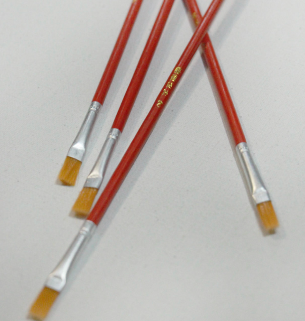Fine Flat Urushi Painting Brush for Kintsugi & Lacquerware Art