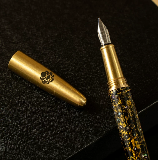 Hand-Painted Urushi Lacquer Fountain Pen, Chinese Traditional Craft, Business & Study Gift