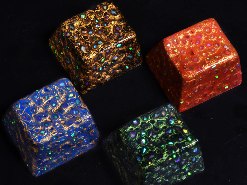 Advance -sale Urushi Lacquer Keycap | Handcrafted Rhinoceros Skin Lacquer | Artisan Mechanical Keyboard Cap