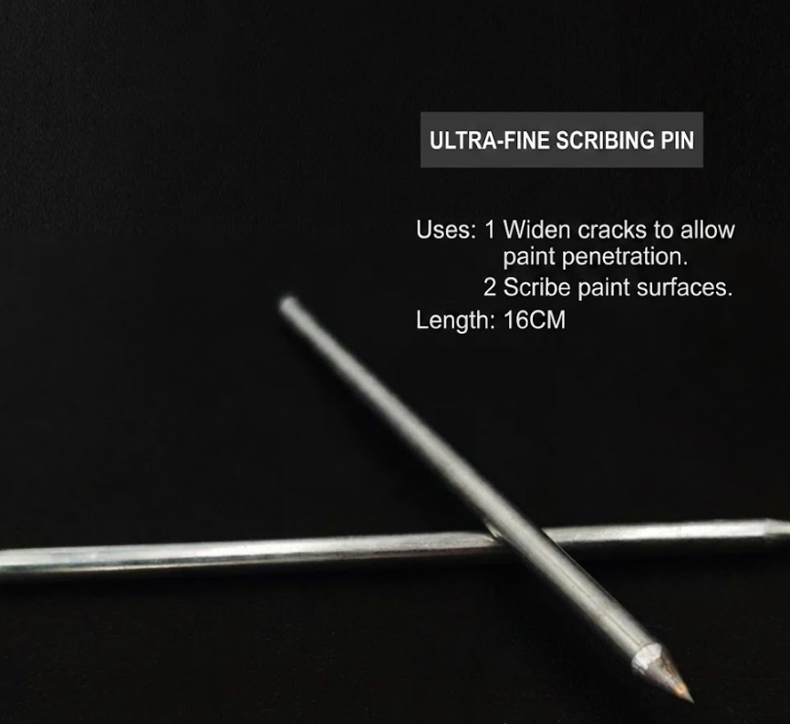 Ultra-Fine Scribing Needle for Urushi Lacquer Art — Precision Steel Carving Pin for Line Engraving, Kintsugi Restoration, and Jade/Stone Detailing