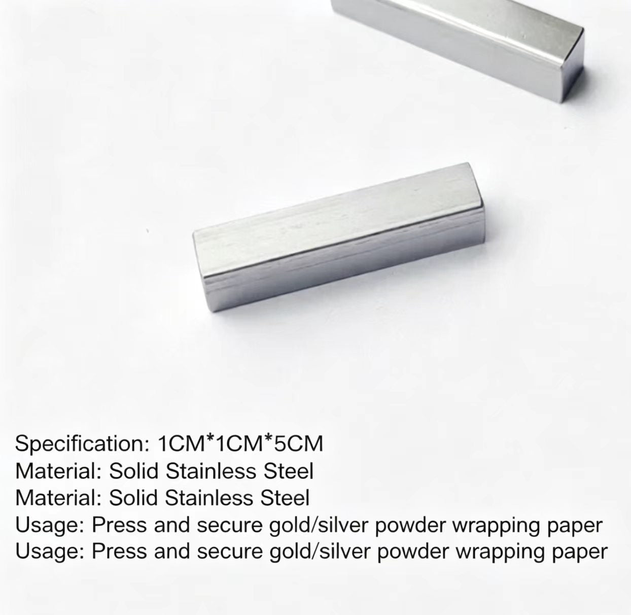 Stainless Steel Press Tool | Gold & Silver Powder Accessories（including 2pieces）