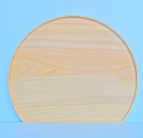 Ginkgo Wood Urushi Lacquer Blank, Sunrise Design Plate（customizable）