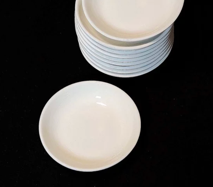 White Ceramic Lacquer Mixing Dish for Kintsugi & Urushi Art