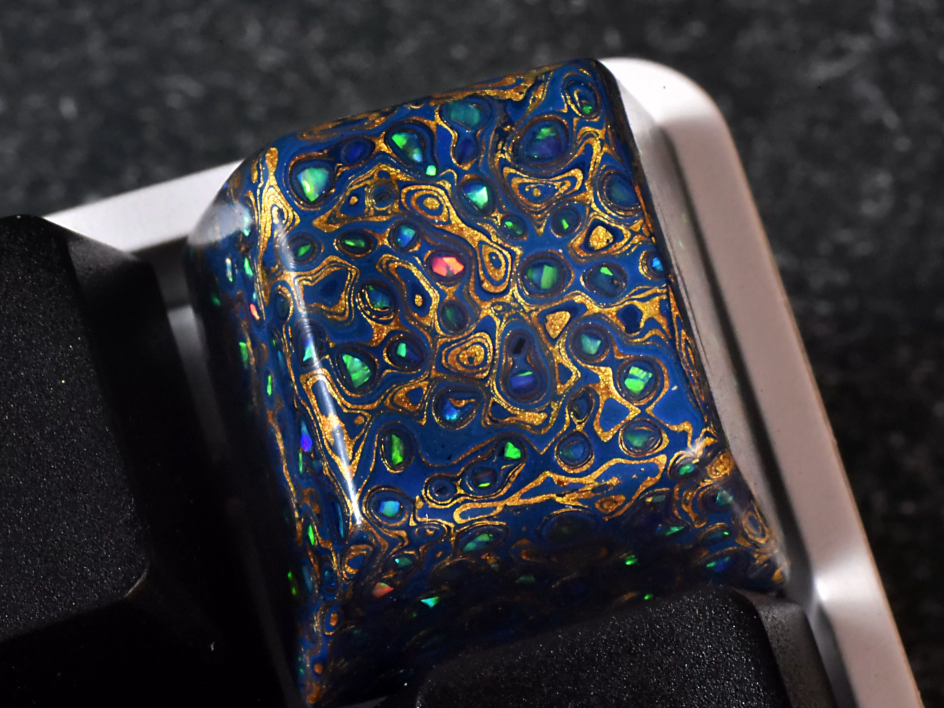 Advance -sale Urushi Lacquer Keycap | Handcrafted Rhinoceros Skin Lacquer | Artisan Mechanical Keyboard Cap