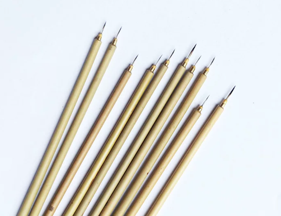 Ultra-Fine Liner Brush for Ceramic Painting, Watercolor, Bird & Flower Art, Thangka, Lacquer Art & Kintsugi