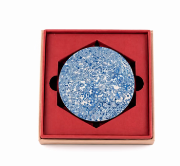 Advance-sale Urushi Lacquer Compact Mirror | Handcrafted Chinese Lacquerware Pocket Mirror | Artisan Lacquer Makeup Mirror